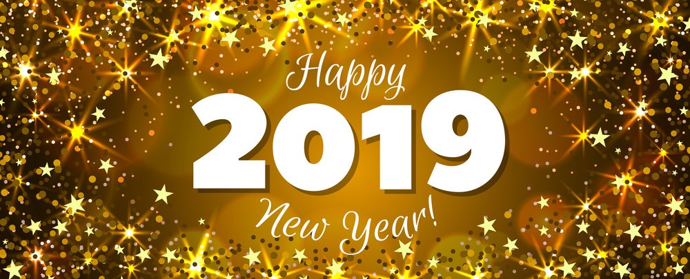 Happy New Year 2019 banner
